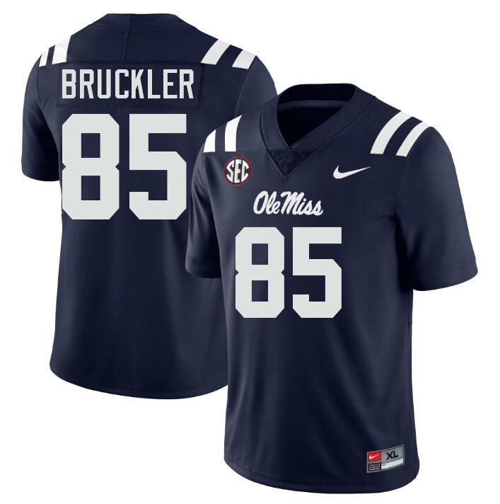 Ole Miss Rebels #85 Trace Bruckler College Football Jerseys Stitched-Navy